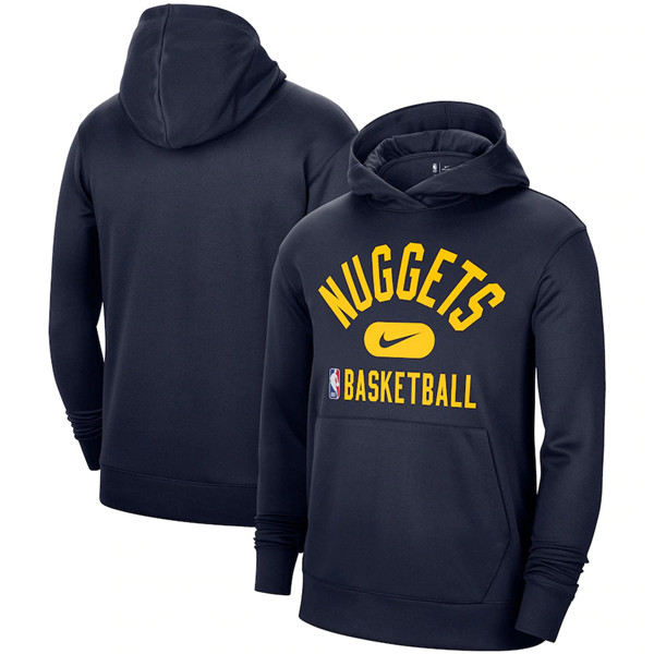 Personalized Men’s Denver Nuggets 2021 Navy Spotlight Pullover Hoodie