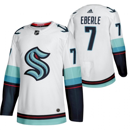 Personalized Men’s Seattle #7 Kraken Jordan Eberle 2022 Away White Jersey