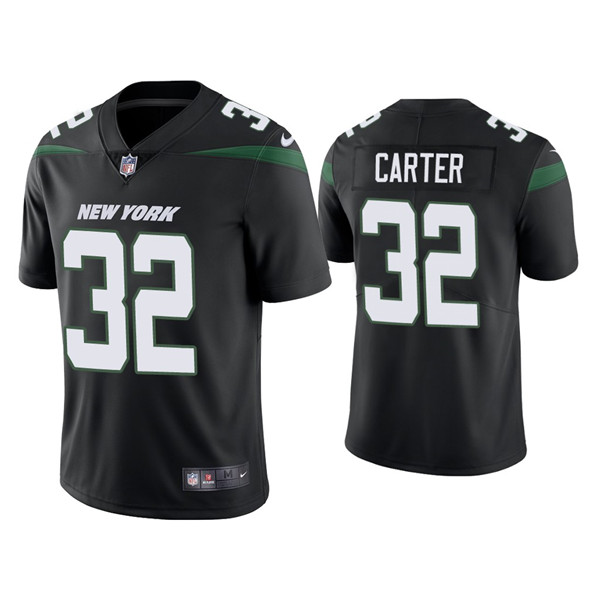 Personalized Men’s New York Jets #32 Michael Carter 2021 Black Untouchable Limited Stitched Jersey