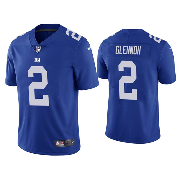 Personalized Men’s New York Giants #2 Mike Glennon Blue Untouchable Limited Stitched Jersey