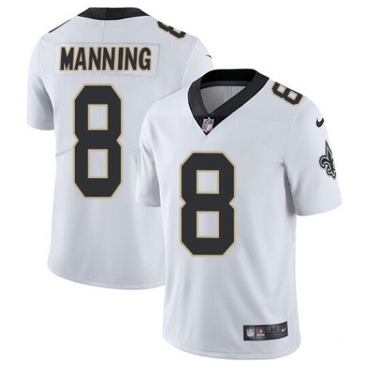 Personalized Men’s New Orleans Saints #8 Archie Manning 2021 White Untouchable Limited Stitched Jersey
