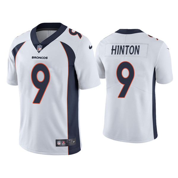 Personalized Men’s Denver Broncos #9 Kendall Hinton White Untouchable Limited Stitched Jersey