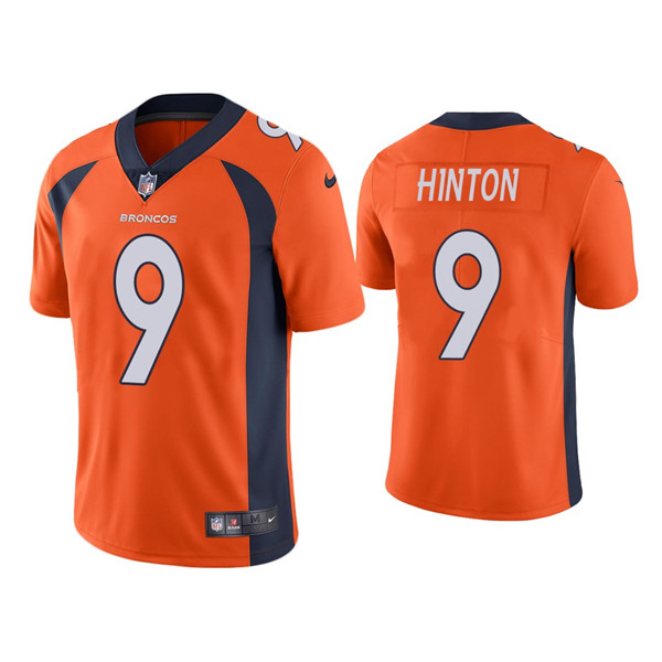 Personalized Men’s Denver Broncos #9 Kendall Hinton Orange Untouchable Limited Stitched Jersey