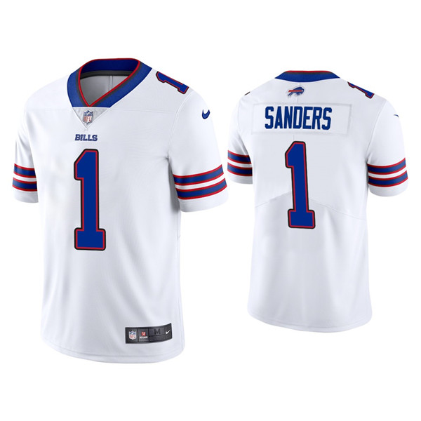 Personalized Men’s Buffalo Bills #1 Emmanuel Sanders White Untouchable Limited Stitched Jersey