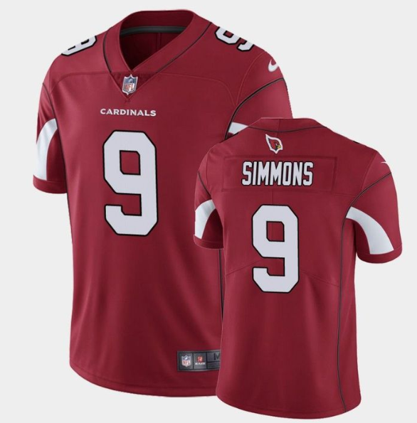 Personalized Men’s Arizona Cardinals #9 Isaiah Simmons Red Untouchable Limited Stitched Jersey