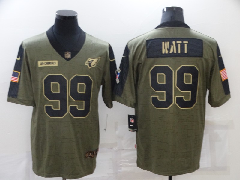 Personalized Men’s Los Angeles Rams #99 Aaron Donald Olive 2021 Salute To Service Limited Player Jersey