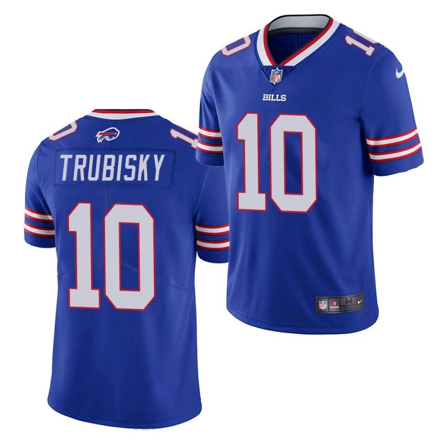 Personalized Men’s Buffalo Bills #10 Mitchell Trubisky Blue Untouchable Limited Stitched Jersey