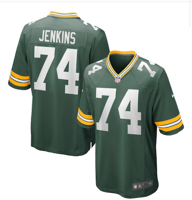 Personalized Men’s Packers #74 Elgton Jenkins Green Limited Jersey