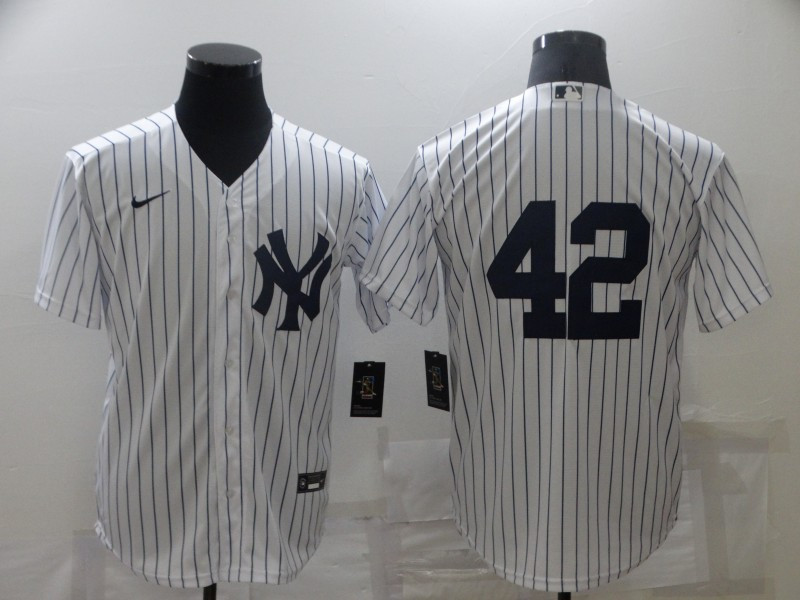 Personalized Men’s New York Yankees #42 Mariano Rivera White Cool Base Stitched Baseball Jersey
