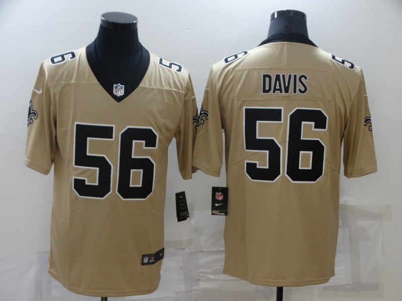 Personalized Men’s New Orleans Saints #56 Demario Davis Gold 2019 Inverted Legend Stitched NFL Limited Jersey