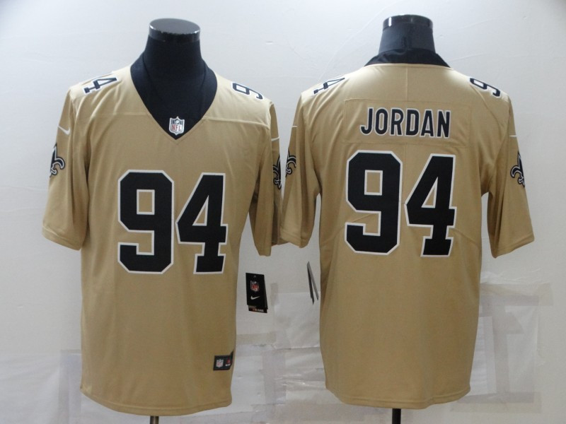 Personalized Men’s New Orleans Saints #94 Cameron Jordan Gold 2019 Inverted Legend Stitched NFL Limited Jersey