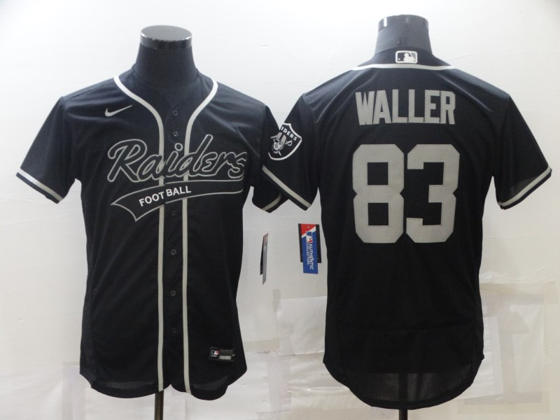 Personalized Men’s Las Vegas Raiders #83 Darren Waller Black Flex Base Stitched Jersey