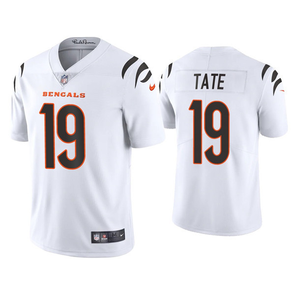 Personalized Men’s Cincinnati Bengals #19 Auden Tate 2021 White Untouchable Limited Stitched Jersey