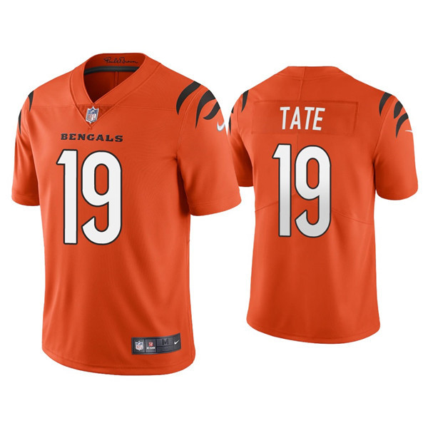 Personalized Men’s Cincinnati Bengals #19 Auden Tate 2021 Orange Untouchable Limited Stitched Jersey