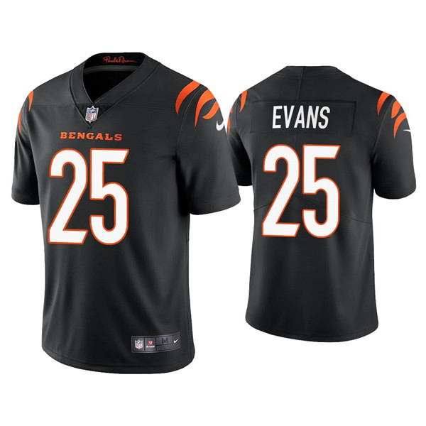 Personalized Men’s Cincinnati Bengals #25 Chris Evans 2021 Black Untouchable Limited Stitched Jersey