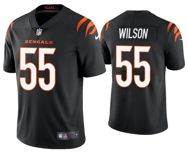 Personalized Men’s Cincinnati Bengals #55 Logan Wilson 2021 Black Untouchable Limited Stitched Jersey