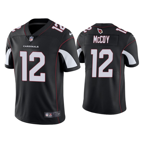 Personalized Men’s Arizona Cardinals #12 Colt McCoy Black Untouchable Limited Stitched Jersey