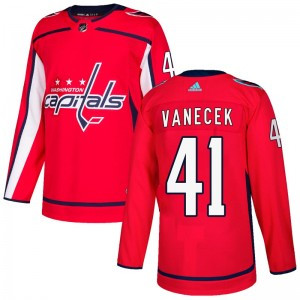 Personalized Men’s Washington Capitals #41 Vitek Vanecek Authentic Home Jersey – Red