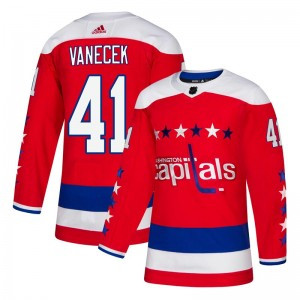 Personalized Men’s Washington Capitals #41 Vitek Vanecek Authentic Alternate Jersey – Red