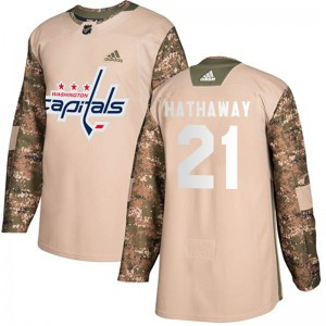 Personalized Men’s Washington Capitals #21 Garnet Hathaway Authentic Veterans Day Practice Jersey – Camo