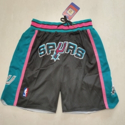 Personalized Men’s San Antonio Spurs Black Pocket Shorts