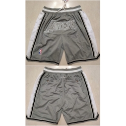 Personalized Men Los Angeles Lakers Gray Shorts Run Small