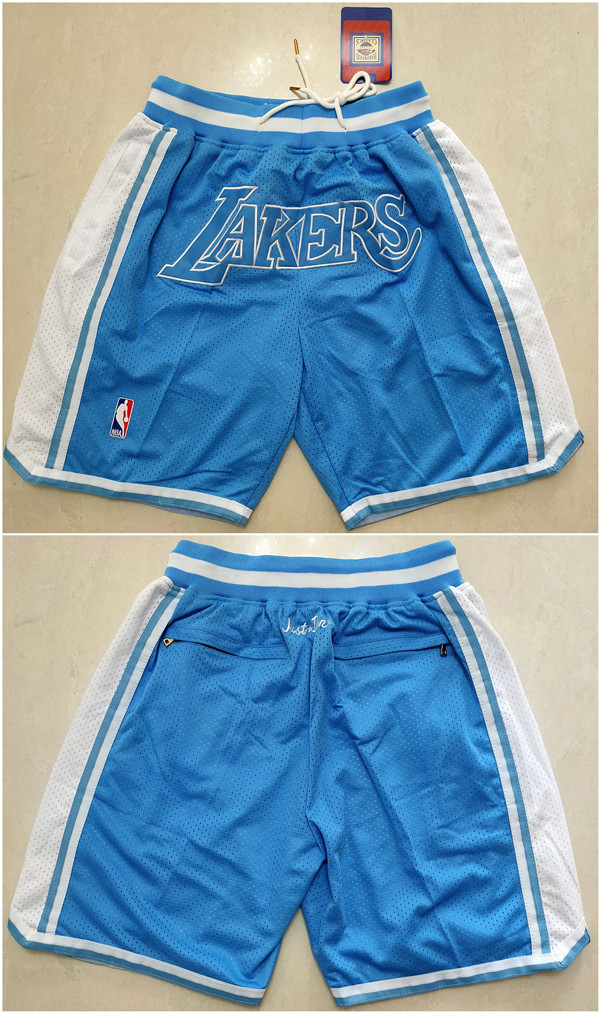 Personalized Men’s Los Angeles Lakers Light Blue Shorts (Run Small)