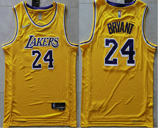 Personalized Men’s Los Angeles Lakers #24 Kobe Bryant 75th Anniversary Diamond Gold 2021 Stitched Basketball Jersey