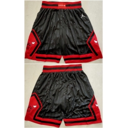 Personalized Men Chicago Bulls Black Mitchell Ness Shorts Run Small 1