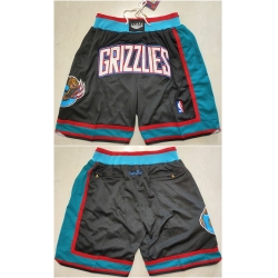 Personalized Men Memphis Grizzlies Black Shorts Run Small