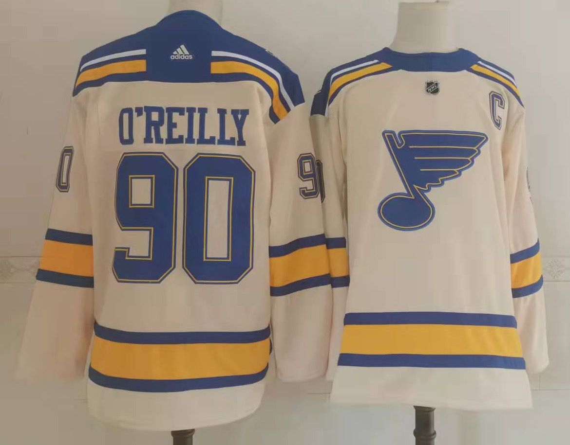 Personalized Men’s St Louis Blues #90 Ryan OReilly Cream 2022 Winter Classic Authentic Jersey