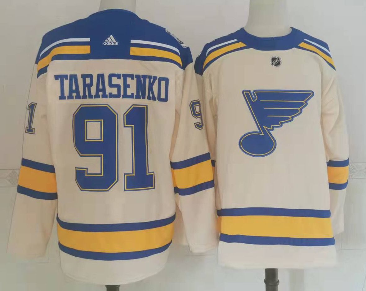 Personalized Men’s St Louis Blues #91 Vladimir Tarasenko Cream 2022 Winter Classic Authentic Jersey