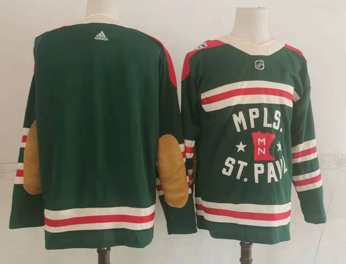 Personalized Men’s Minnesota Wild Blank Green 2022 Winter Classic Stitched NHL Jersey