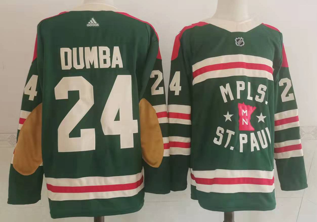 Personalized Men’s Minnesota Wild #24 Matt Dumba Green 2022 Winter Classic Stitched NHL Jersey