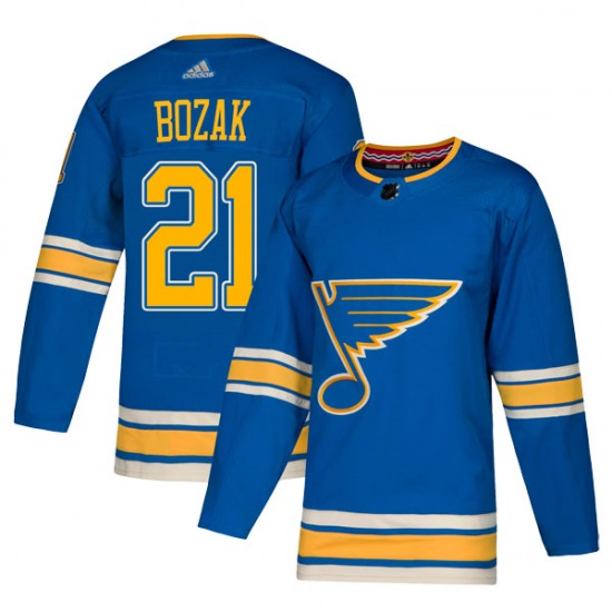 Personalized Men’s Authentic St. Louis Blues #21 Tyler Bozak Blue Alternate Official Jersey