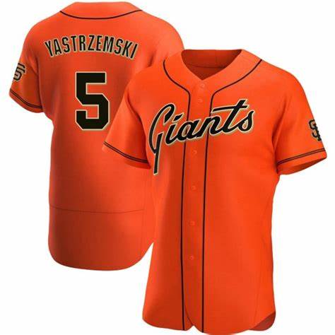 Personalized Men’s San Francisco Giants #5 Mike Yastrzemski Orange Flex Base Jersey
