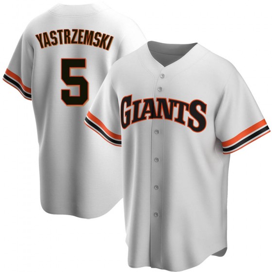 Personalized Men’s San Francisco Giants #5 Mike Yastrzemski White Home Cooperstown Collection Jersey