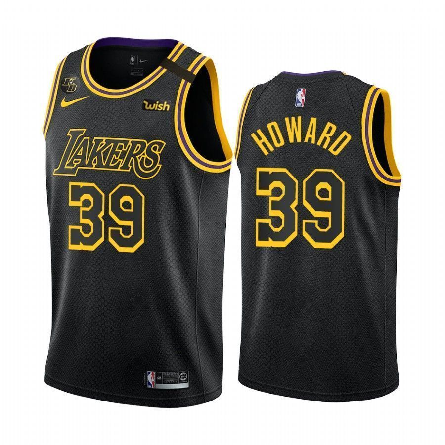 Personalized Men Los Angeles Lakers #39 Dwight Howard Mamba Inspired Black 2021 Stitched NBA Jersey
