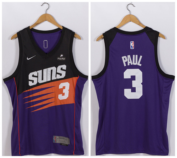 Personalized Men’s Phoenix Suns #3 Chris Paul Purple Stitched Jersey