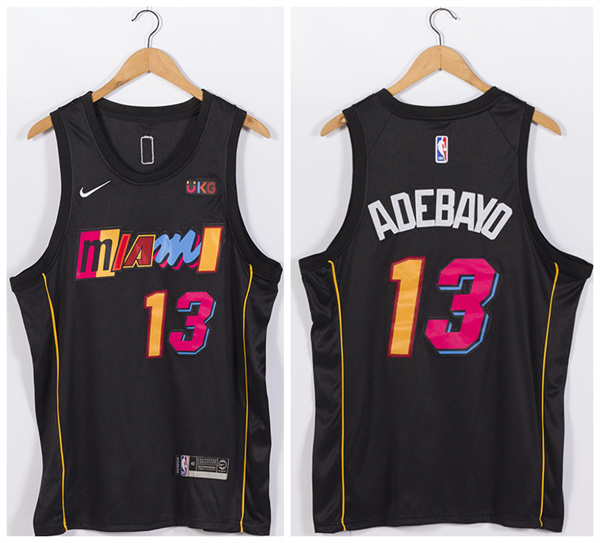 Personalized Men’s Miami Heat #13 Bam Adebayo Black Stitched Jersey