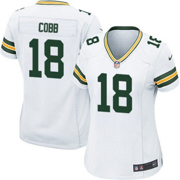 Personalized Women’s Green Bay Packers #18 Randall Cobb White Untouchable Limited Stitched Jersey(Run Small)