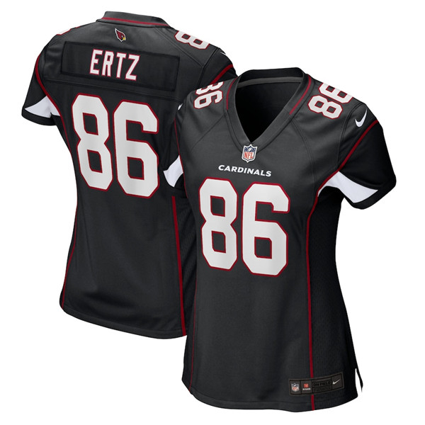 Personalized Women’s Arizona Cardinals #86 Zach Ertz Black Stitched Jersey(Run Small)