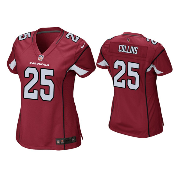 Personalized Women’s Arizona Cardinals #25 Zaven Collins Red Stitched Jersey(Run Small)