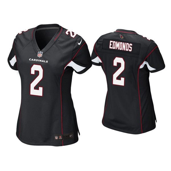 Personalized Women’s Arizona Cardinals #2 Chase Edmonds Black Stitched Jersey(Run Small)