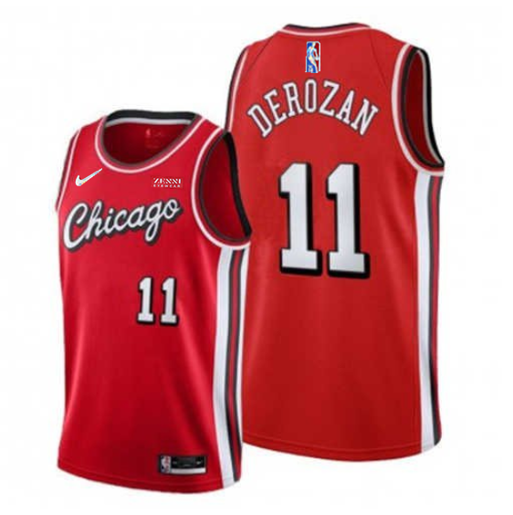 Personalized Men’s Chicago Bulls #11 DeMar DeRozan 75th Anniversary Red Edition Swingman Stitched Basketball Jersey