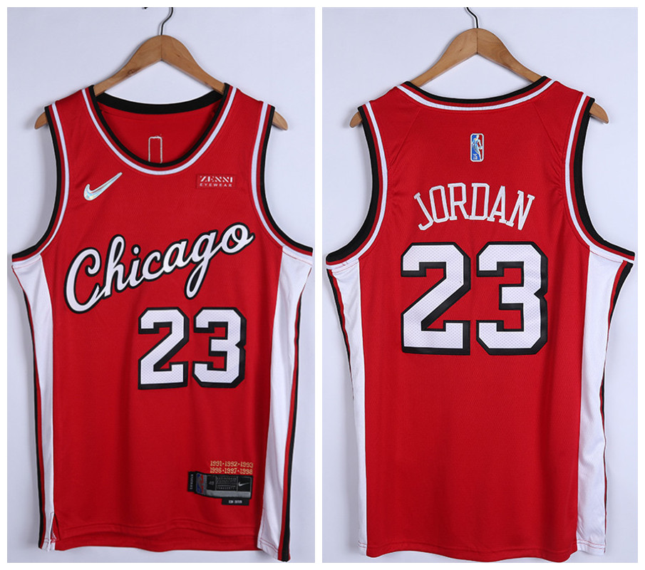 Personalized Men’s Chicago Bulls #23 Michael Jordan 75th Anniversary Red Edition Swingman Stitched Basketball Jersey