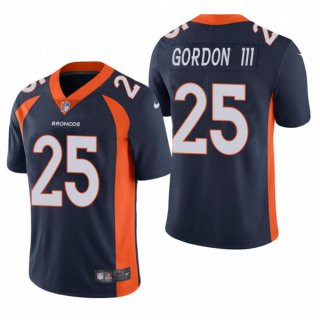 Personalized Men’s Navy Denver Broncos #25 Melvin Gordon III Untouchable Limited Stitched Jersey