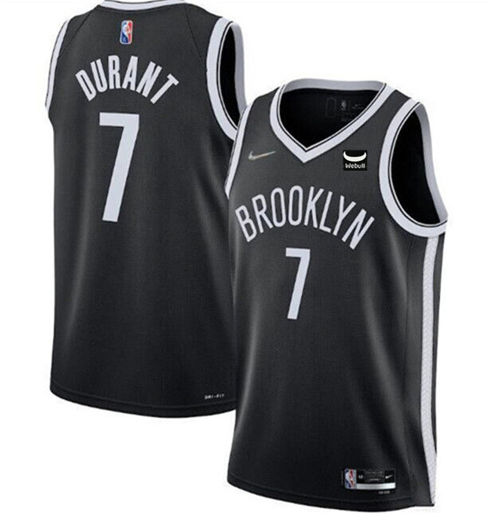 Personalized Men’s Brooklyn Nets #7 Kevin Durant 2021 75th Anniversary Black Stitched Basketball Jersey