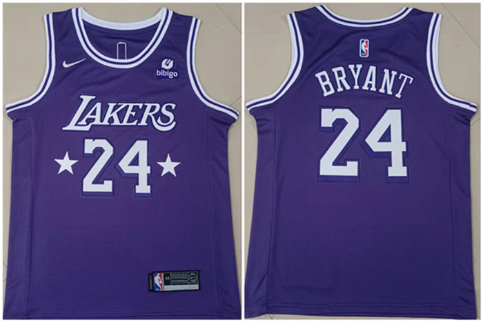 Personalized Men’s Los Angeles Lakers #24 Kobe Bryant Purple Stitched NBA Jersey