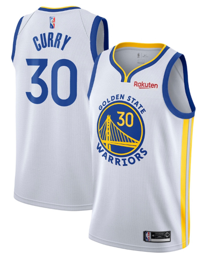 Personalized Men’s Golden State Warriors #30 Stephen Curry 75th Anniversary White Stitched Basketball Jersey